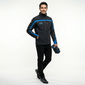 Chaqueta de motocicleta softshell para todo clima, con forro térmico, diseñada para aplicaciones de mensajería y turismo. - Product Image 5