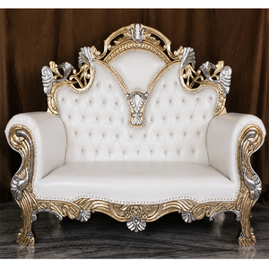 Sofá de Escenario para Recepción de Boda de Príncipe y Princesa, Sofá de Novios para Bodas Maharani, Sofá de Diseño para Bodas Reales - Product Image 1