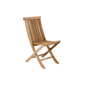 Chaise de salle à manger d'extérieur pliable moderne en teck massif de qualité supérieure - Product Image 1