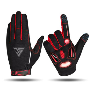 Guantes de Ciclismo Unisex de Verano con Protección Completa para los Dedos, Pantalla Táctil, Material de Poliéster Antideslizante, Acolchado en la Palma y Cierre de Tirón - Product Image 2