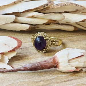Top Style Demanding Product <b>Ring</b> Vintage Style Amethyst <b>Ring</b> Gold Plated Brass Boho <b>Ring</b> Tribal Ethnic <b>Statement</b> Wholesale <b>Ring</b> - Product Image 5