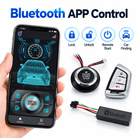 Système d'alarme de voiture EG-689 BT PKE avec démarrage sans clé, démarrage à bouton-poussoir, démarrage à distance, contrôle par application et clavier à code.