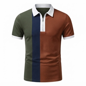 เสื้อเชิ้ตผู้ชายผ้าวาฟเฟิลเนื้อสัมผัสพิเศษ โพลีเอสเตอร์ แห้งเร็ว สวมใส่สบาย แขนสั้น คอปก ติดกระดุม - Product Image 6
