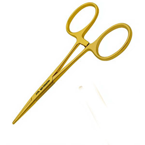 คีมหนีบเลือดแบบตรง ยี่ห้อ Premium Halstead Mosquito Forceps ด้ามจับสีทอง ขนาด 5 นิ้ว  วัสดุทังสเตนคาร์ไบด์ สแตนเลสสตีล สำหรับการผ่าตัด - Product Image 5