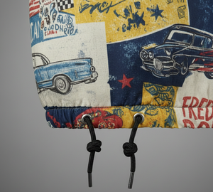 เสื้อแจ็คเก็ตโค้ชสไตล์วินเทจอเมริกัน พิมพ์ลายกราฟิก น้ำหนักเบา กันลม เสื้อแจ็คเก็ตโค้ชผู้ชาย ติดกระดุมแป๊ก - Product Image 4