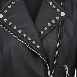 Veste en cuir de luxe 2026, la meilleure mode pour femmes, col rabattu, manches longues, fermeture éclair, cuir d'agneau - Product Image 4