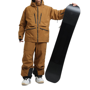 Combinaison de ski unisexe avec fermeture éclair, imperméable, coupe-vent, écologique, respirante, séchage rapide, à capuche, doublure polaire isolante, jupe de neige amovible - Product Image 1