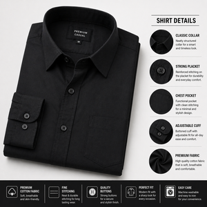 Camisas Casuales de Hombre de Alta Calidad con Diseño Personalizado, Lisas, con Botones, Corte Regular, Manga Larga, de Algodón Puro - Product Image 6