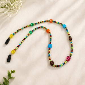 Cadena para Gafas con Cuentas Florales Coloridas, Antideslizante, con Diseño Flexible, 70 cm de Longitud, para Gafas de Sol y Gafas de Lectura - Product Image 2
