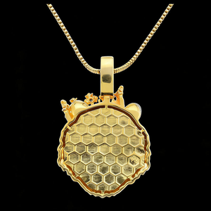 Collar de Moissanita con Colgante de Cabeza de León y Corona, Chapado en Oro y Plata, Estilo Hip Hop, Joyería de Lujo, Regalo Premium para Hombres y Mujeres - Product Image 3
