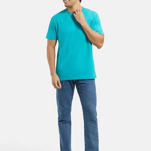 Camiseta de Hombre Más Vendida, 100% Algodón, Transpirable, de Secado Rápido, para Entrenamiento, Casual, Cuello Redondo, Diseño Personalizado OEM - Product Image 3