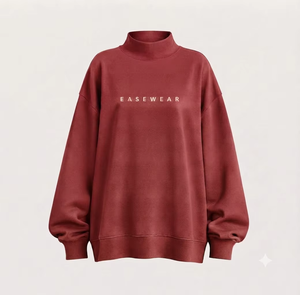 เสื้อสเวตเชิ้ตผู้หญิงคอเต่าทรงโอเวอร์ไซส์ ผ้าฟลีซพรีเมียม นุ่มสบาย ผลิตโดยพันธมิตรผู้ผลิตเสื้อผ้าทันสมัย - Product Image 1