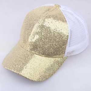 Unisex <b>Sequin</b> <b>Mesh</b> Baseball Cap Adjustable Breathable Fashion Hat for Spring Summer Casual Wear - Product Image 3