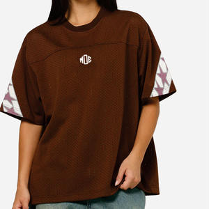 Camiseta de Fútbol Americano Oversize de Moda, Unisex, Transpirable, de Manga Corta, con Estampado de Número, Estilo Urbano, Venta al por Mayor, Marca Privada, OEM - Product Image 1