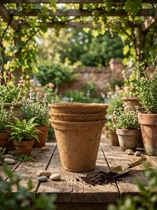 Pots à plantes en fibre de coco en gros du Vietnam – Pots à fleurs écologiques et biodégradables de qualité supérieure pour jardins intérieurs et extérieurs - Product Image 1