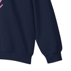 Sweat-shirt bleu marine à motif graphique moderne, en molleton doux, col rond, manches longues, vêtement décontracté pour l'hiver - Product Image 5