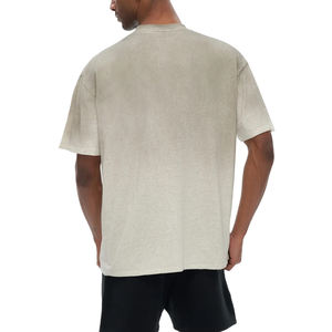 Camiseta Vintage Personalizada de Algodón 100% de 240 gramos, Lavado Ácido, Efecto Desgastado, Fabricante, Efecto Descolorido por el Sol, Lisa y Lavada - Product Image 3