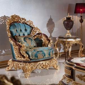 Juego de Sofás Seccionales Tradicionales Langham de Lujo en Oferta, con Mesa de Madera Tallada y Relleno de Esponja, para Salas de Estar de Apartamentos y Hoteles - Product Image 3