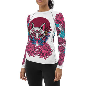 Blusa de Manga Larga con Estampado Floral para Mujer, Cuello Redondo, Diseño de Zorro Sublimado, Top Informal de Corte Regular, Material de Poliéster - Product Image 6