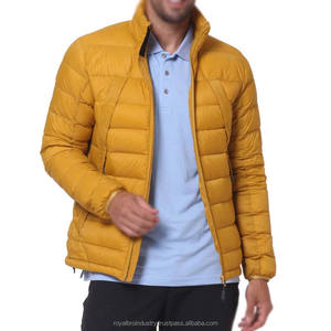 2025 nueva llegada hombres impermeable ultraligero chaqueta acolchada abrigo de invierno 100% poliéster - Product Image 2