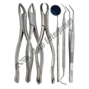 Apto Enterprises - Juego de 3 Pinzas de Extracción Dental Manuales de Alta Resistencia, Juego Básico de Cirugía Dental, Acero Inoxidable Profesional - Product Image 5