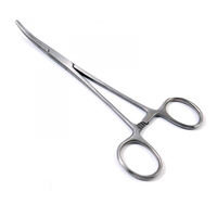 Halsted Mosquito Forceps 12,5 cm 5 inch Rechte Fijne Punt Volledig Gezaagde Kaak 1x2 Tanden Ratelvergrendelingsring Handvat