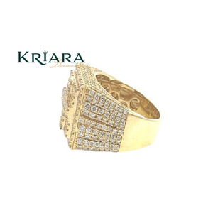 Bague pour homme en argent 925 avec diamant certifié IGI, taille brillant rond, style hip-hop, pour usage quotidien, cadeau de mariage, bijou de fête - Product Image 1