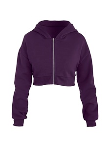 Vente en gros de sweats à capuche pour femmes, personnalisés, élégants, de haute qualité, en matière de qualité supérieure, couleur noire unie, manches longues - Product Image 4