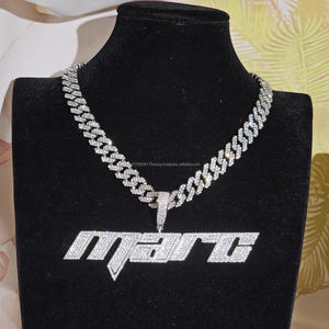 สร้อยคอจี้ "Marc" คุณภาพสูง ประดับเพชรแบบ Iced Out เครื่องประดับฮิปฮอปสุดหรู พร้อมโซ่แบบสั่งทำพิเศษ - Product Image 1