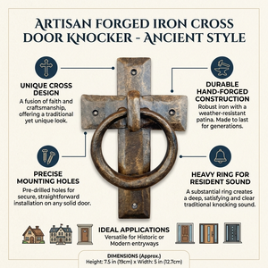 Battants de porte en fer forgé à la main, d'une fabrication artisanale rustique, parfaits pour les portails, les portes et la décoration des maisons traditionnelles. - Product Image 6