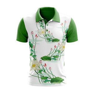 เสื้อโปโลพิมพ์ลายแบบซับลิเมชั่นเต็มตัวสำหรับผู้ชาย ออกแบบเองได้ คุณภาพดีที่สุด ขายส่ง OEM สำหรับชุดยูนิฟอร์มกีฬาพิคเคิลบอล - Product Image 3