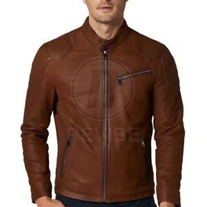 Service OEM – Vestes en cuir pour hommes – Hiver – Haute qualité – Couleurs et tailles personnalisées – Logo frontal – Respirant – Écologique – Décontracté – Faible MOQ - Product Image 4
