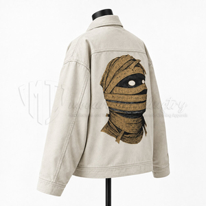 Chaqueta gráfica vintage personalizada para hombre, chaqueta informal con cremallera, fabricante de chaquetas urbanas de estilo streetwear - Product Image 4