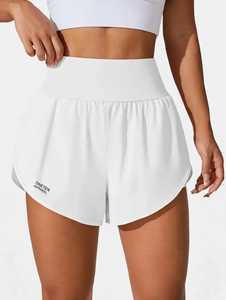 ONETEN APPAREL Conjunto Deportivo de 3 Piezas para Mujer, Shorts Blancos de Cintura Alta, Tejido Transpirable, Color Sólido, Sudadera Holgada Informal - Product Image 5