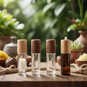 Flacon de parfum en bois écologique de luxe avec insert en verre, bougies et accessoires parfumés, fabricant OEM ODM en gros en Inde - Product Image 3