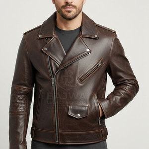 Blouson de motard classique, design élégant avec fermeture éclair sur le devant, coupe confortable pour les motards, aventures en plein air et tenues décontractées quotidiennes. - Product Image 3