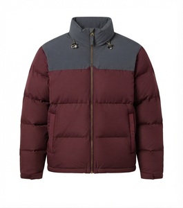 Blouson matelassé à capuche pour homme, tendance 2026, couleur unie, manteau d'hiver, fermeture éclair, rembourrage en polyester, style décontracté, coupe classique - Product Image 5
