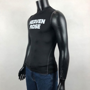 OEM Custom Logo Men Sleeveless Compression Tank <b>Top</b> Polyester Quick Dry Gym Fitness Vest Wholesale Multi-Color Sports Shirt - Product Image 4