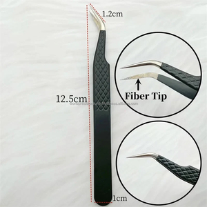 Pinzas para Pestañas WORLD PRECISION SURGICAL WPS-LT-B01 de Acero Inoxidable Negro con Dientes/Serraje para Extensión de Pestañas - Cierre Preciso - Product Image 4