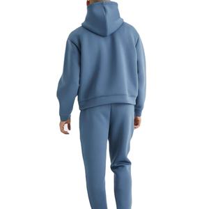 Sweat-shirt à capuche respirant en molleton 100 % coton épais pour homme, avec poche, manches longues et épaules tombantes – Vente en gros - Product Image 2