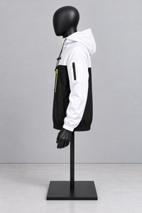 Veste Hardshell Unisexe d'Automne pour l'Extérieur, Imperméable, Coupe-Vent, Respirante, Col Montant, Fermeture Éclair, Teinte Unie, Logo Client Personnalisé - Product Image 4