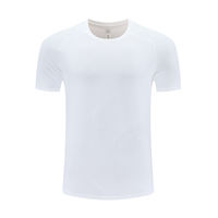 Camiseta de Verano para Hombre, Nueva, de Color Sólido, Cuello Redondo, Manga Corta, Blanca, Venta al Por Mayor de Fábrica
