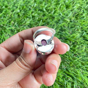 Bague en argent sterling 925 rubis bijoux en pierres précieuses faits à la main pour les femmes pour le mariage ou la fête - Product Image 2