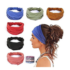 <b>Head</b> <b>Wrap</b>, Fashion Solid Color Headbands, Twist Knot Hair Accessories, Soft Fabric Hairband for Girls - Product Image 1