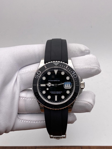 Reloj de Buceo de Lujo Plateado de 40 mm, Estilo Hip Hop, Esfera Negra, Bisel Giratorio de Acero Inoxidable, Visualización de Fecha, Movimiento ETA Antiguo de Alta Calidad - Product Image 3