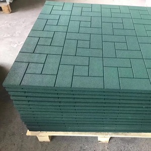 Dalles de sécurité en caoutchouc recyclé UNISHIELD, modernes, pour extérieur, à emboîtement, 25 mm - Product Image 2