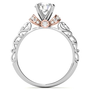 Bague de Fiançailles Solitaire en Moissanite, Argent Sterling 925 Plaqué Or Blanc, Luxe, pour Mariage, Anniversaire, Fête - Product Image 3