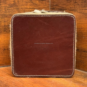 Nouveau Portable grand anneau en cuir repoussé à la main boucle d'oreille collier fermeture éclair bijoux organisateur étui peau de vache voyage bijoux boîte de rangement - Product Image 5