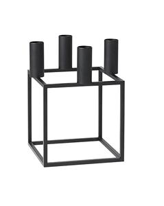Candelabros de Primera Clase para el Hogar con Soporte para 4 Velas de Té, Marco Rectangular de Hierro, Acabado en Polvo Negro Decorativo - Product Image 1