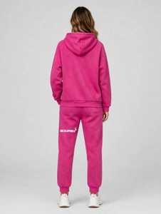 <b>Women's</b> Maroon <b>White</b> Color Block Printed 2-in-1 <b>Tracksuit</b> Set Full Sleeve Turtleneck Zipper Casual Sporty Loose Fit Lightweight - Product Image 4